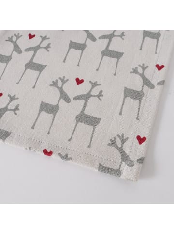 Boltze Küchenschürze mit Rentiermotiv LOVELIES in Grau, (B) 60 x (H) 84 cm