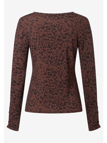 More & More Langarmshirt in braun schwarz