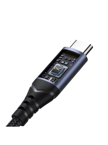 Wisam® USB-C DAC-Adapter auf 3,5-mm-Miniklinke Schwarz