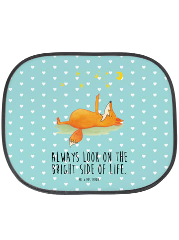 Mr. & Mrs. Panda Sonnenblende Auto Fuchs Sterne mit Spruch in Türkis Pastell