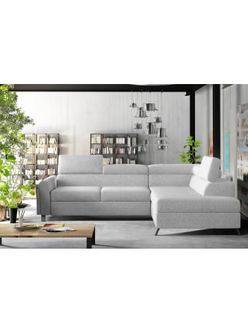 MF Design Katara Recamiere Rechts in Hellgrau -  (L) 265 x (B) 265 x (H) 92 cm