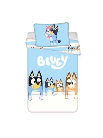 COFI 1453 Bluey Baby Bettwäsche Set 100 × 135 cm + 40x60 cm Baumwolle in Blau