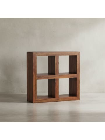 KADIMA DESIGN Standregal Massivholz 82 cm hoch 4 Böden Design Holz-Regal