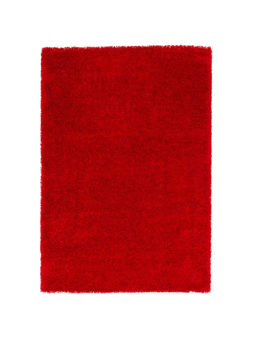 Pergamon Hochflor Langflor Shaggy Teppich Fluffy in Rot