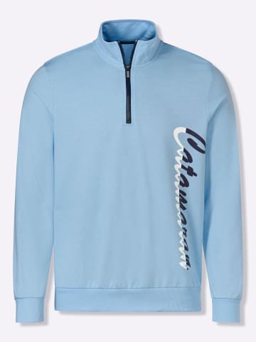 WITT WEIDEN Langarm-Shirt in eisblau-meliert