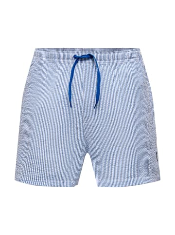 Only&Sons Badehose 'Ted Seersucker' in blau