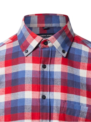 Andrew James Flanellhemd in blau rot - 0005