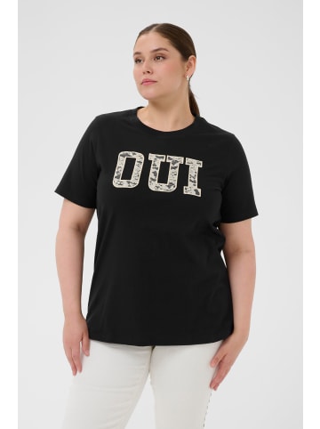 KAFFE curve T-Shirt kurzarm KClucie Regular fit in Black Deep
