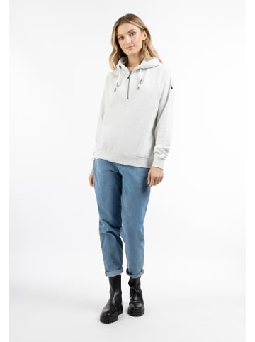DreiMaster Vintage Damen Kapuzenpullover in Wollweiss Melange