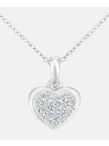 Diamant L'éternel Halskette mit Anhänger aus 375 Weißgold mit Diamant Herz-Design