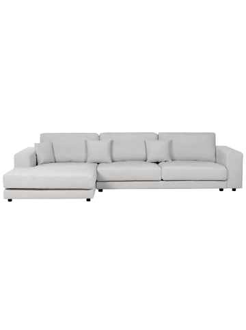 Beliani Ecksofa LOFOTEN in Grau/Schwarz - (W) 350 x (H) 86 x (L) 187 cm