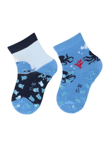 Sterntaler ABS-Krabbelsocken DP Wal in marineblau