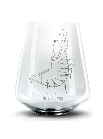 Mr. & Mrs. Panda Blümchentail Glas Garnele Franzose ohne Spruch in Transparent