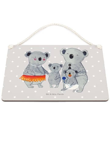 Mr. & Mrs. Panda Deko Schild Koala Familie ohne Spruch in Grau Pastell