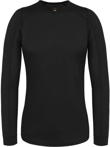 Normani Outdoor Sports Damen Merino Langarm-Shirt „Goulburn“ in Schwarz