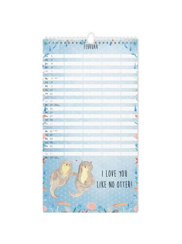 Mr. & Mrs. Panda Kalender mit Sprüchen 2026 Otter Collection ohn... in Weiß