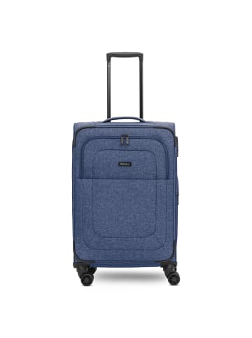 Redolz Essentials 12 MEDIUM 4-Rollen Trolley 67 cm mit Dehnfalte in blue