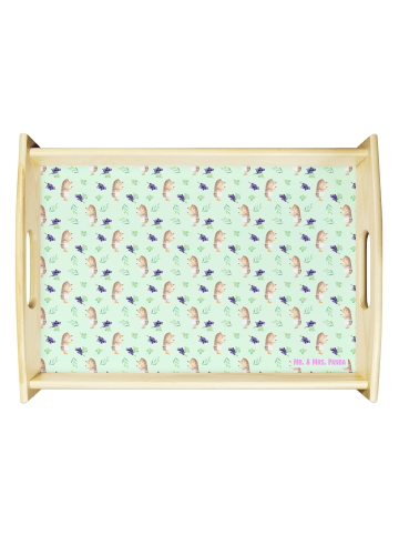 Mr. & Mrs. Panda Deko Tablett Igel Wein ohne Spruch in Grün