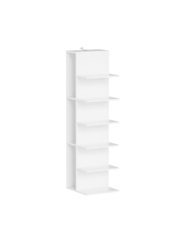 SoBuy Bücherregal in Reinweiß - (W) 32.5 x (H) 110.5 x (L) 30 cm