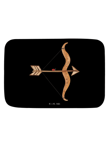 Mr. & Mrs. Panda Badematte Sternzeichen Schütze ohne Spruch in Schwarz