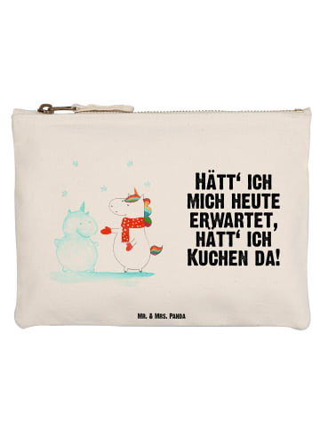 Mr. & Mrs. Panda Schminktasche Einhorn Schneemann mit Spruch in Weiß