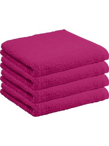 REDBEST Frottier Duschtuch 4er-Pack Oceanside in fuchsia