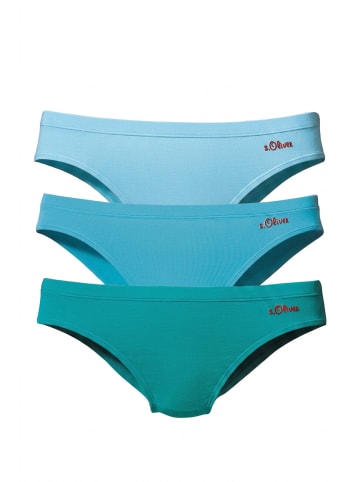 s.Oliver s.Oliver Bikinislips (3 Stück) in petrol-türkis