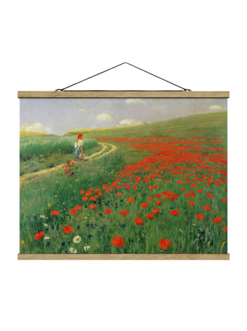 WALLART Stoffbild - P. Szinyei-Merse - Sommerlandschaft mit Mohn in Grün