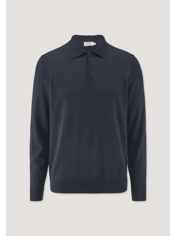 Hessnatur Hessnatur Strick Polo Regular aus reiner Bio-Merinowolle in marine
