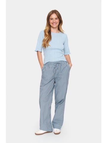 SAINT TROPEZ Kurzarm-Bluse GruSZ Fitted in Heather Melange