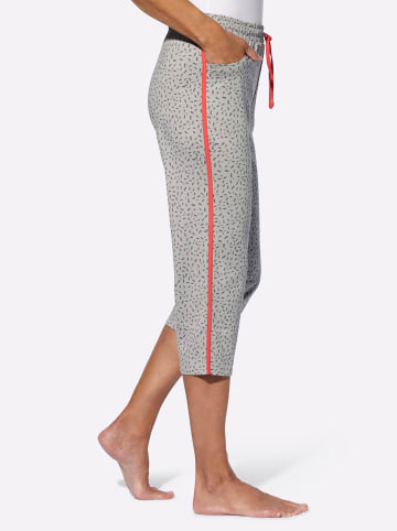 Sieh an! 7/8-Freizeithose in steingrau-anthrazit-bedruckt