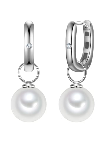Rafaela Donata Ohrringe aus Sterling Silber mit Zirkonia und Muschelkernperle in silber