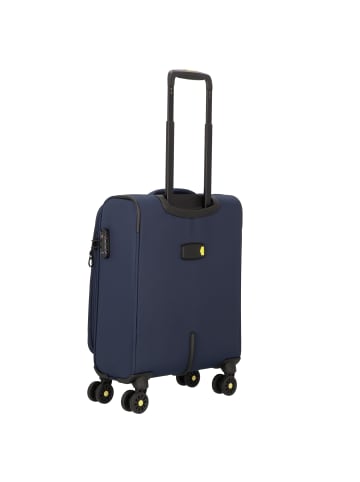 D&N Travel Line 9704 4 Rollen Kabinentrolley S 55 cm mit Dehnfalte dark blue