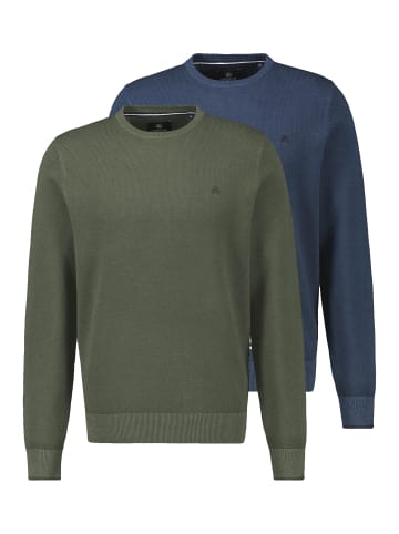 Lerros Pullover Basic in Grün / blau