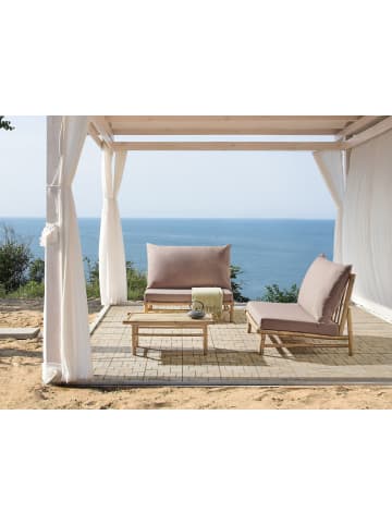 Beliani 3-tlg Lounge Set TODI in Braun/Beige