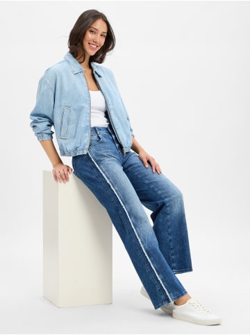 ANGELS Jeans Liz Seam Fringe in medium stone