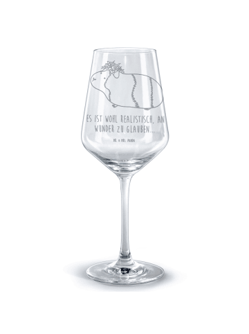 Mr. & Mrs. Panda glas für rotwein Meerschweinchen Weisheit mit S... in Transparent