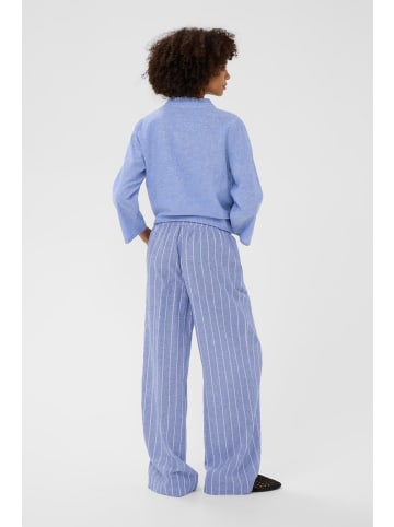 CULTURE Casual Hose CUarletty Relaxed fit in Powder Blue/Gardenia Stripe
