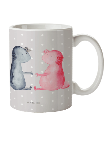 Mr. & Mrs. Panda Kindertasse Axolotl Liebe ohne Spruch in Grau Pastell