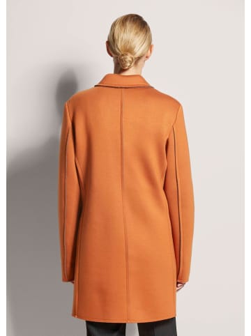 MADELEINE Longjacke aus zweilagigem Jersey in pastellorange / anthrazit / melange