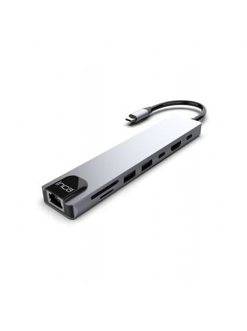 Inca 8 Port USB-C HUB Silber in Silber