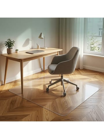 relaxdays Bodenschutzmatte in Transparent - (B)120 x (T)120 cm