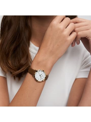 s.Oliver Armbanduhr Acetate Circle in braun