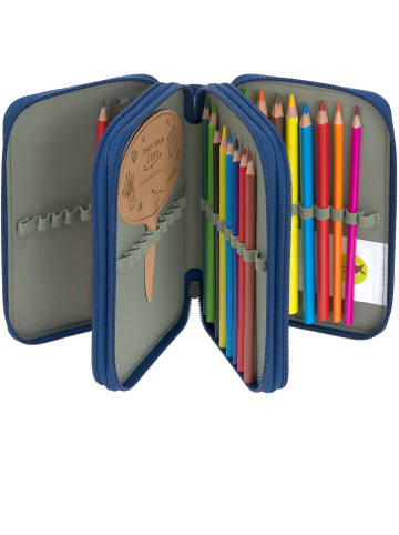 Lässig School Triple Pencil Case Unique dark blue in blau