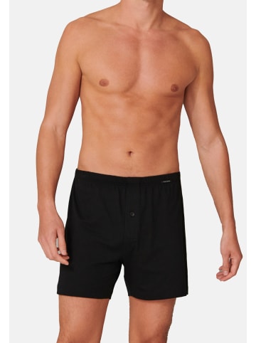Schiesser Boxershorts Singel-Jersey in Schwarz