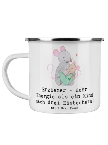 Mr. & Mrs. Panda Teetasse Erzieher Energie mit Spruch in Weiß