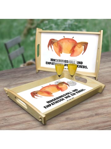 Mr. & Mrs. Panda Tablett Sternzeichen Krebs mit Spruch in Weiß