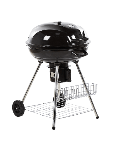 Beliani Holzkohlegrill MARAPI in Schwarz - (W) 59 x (H) 92 x (L) 58 cm