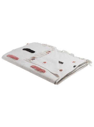 Beliani Kuscheldecke ALAPPUZHA in Bunt/Schwarz/Braun - (W) 130 x (H) 1 x (L) 180 cm