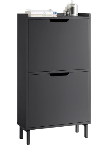 SoBuy Schuhkipper in Schwarz - (B)50 x (H)90 x (T)19cm